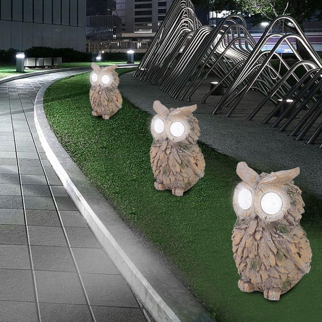 Artesanía de resina de jardín, luz decorativa con energía solar, figura animal, luz con energía solar, respuesta rápida