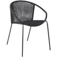 thumbnail image 3 of Armen Living Snack Fabric In-Outdoor Dining Chair in Black (Set of 2), 3 of 8