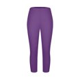 thumbnail image 6 of Tumotour Yoga Shorts For Women Plus Size Yoga Pants Cropped Trousers Solid Color Lace Elastic High Waisted Running Workout Gym Shorts, 6 of 9