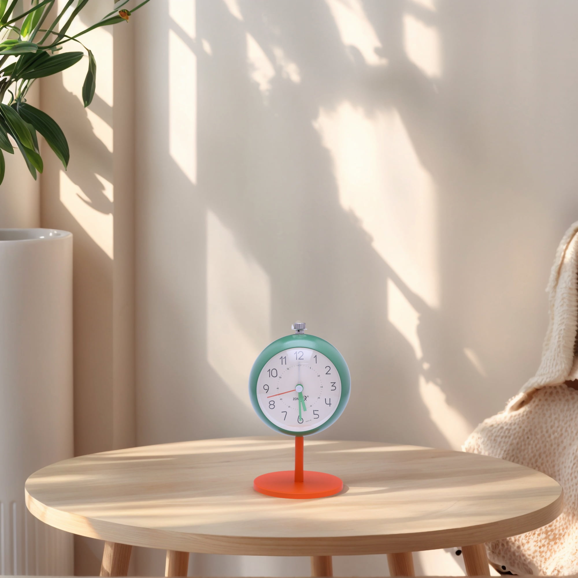 Unique Bargains Non-Tick Movement Alarm Clock Green 3.7"L x 3.1"W x 5.9"H