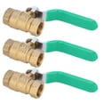 thumbnail image 3 of Válvula de bola de latón de 3/8 pulgadas, doble rosca hembra resistente a la corrosión, válvula de bola para tubería de agua, 3 of 8