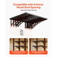 thumbnail image 3 of VEVOR 2-Tier Heavy Duty Wall Garage Shelving, 2 x 3 ft Steel Wall Mounted Shelving Unit, 12 x 72 Inch Per Shelf Floating Storage Metal Rack for Garage with 560 lbs Total Weight Capacity, Black, 3 of 9