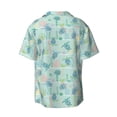 thumbnail image 2 of Haiem Sea Turtle Men's Casual Shirts Short Sleeve Button Down Shirts Fashion Textured Summer Beach Shirt-Small, 2 of 7