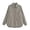 Army Green, variant on Women's Washed Oversized Denim Shirt Lapel Long Sleeve Curved Hem Button up Jean Shacket for Travel Daily Streetwear Beige XS