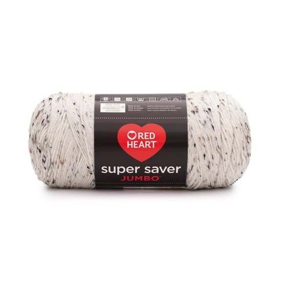 Red Heart Super Saver Jumbo Yarn, Aran Fleck, #4 Medium, Acrylic, 10oz/283g, 482 Yards
