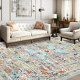 thumbnail image 5 of Findosom 8'x10' Vintage Area Rug for Living Room, Machine Washable Rugs Non Slip Distressed Indoor Rug,Large Retro Area Rug Floor Carpet for Bedroom Dining Room Entryway Office Decor,Gray, 5 of 9