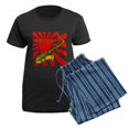 thumbnail image 5 of CafePress - Grunge Japan Sax Women's Dark Pajamas - Women's Short Sleeve Print T-Shirt and Pants Dark Cotton Pajama Set, 5 of 7