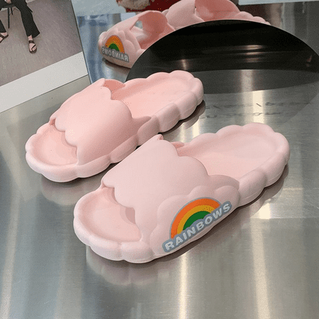

Wish Cute Cloud Slippers for Men and Women Fun Bubble Slippers Sandals Non-Slip Spa Gym Slippers Super Soft Waterproof Platform Home Shower Slippers S369