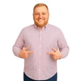 thumbnail image 1 of Big Kong camisa tallas grandes hombre cuadros rosa azul oversize vestir, 1 of 5