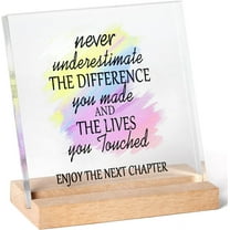 Inspirational Gifts, Coworker Gifts Retirement Gifts, Farewell Gifts for Coworkers Colleagues Friends Teachers Boss, Clear Acrylic Plaque for Office Desk Decor
