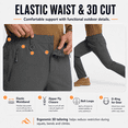 thumbnail image 4 of MASKERT Mens Hiking Pants Lightweight Cargo Pants Quick Dry Water Resistant Stretchy Straight Leg Travel Pant, 4 of 8