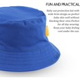 thumbnail image 3 of Cotton Baby Sun Hat Infant Toddler Boys Girls Bucket Hats Summer Sun Protection Kids Beach Caps, 3 of 5