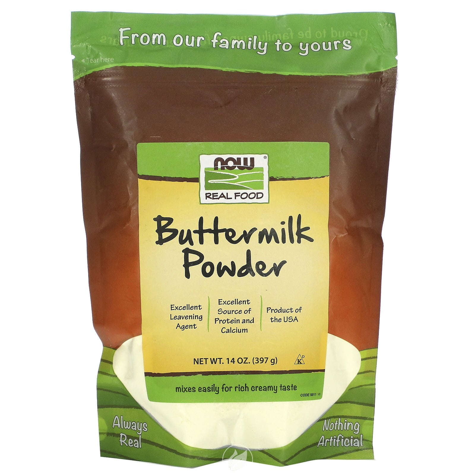NOW Natural Foods Buttermilk Powder 14 Oz