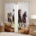 thumbnail image 2 of Manfei Rustic Farm Horse Black Out Curtains,Country Farmhouse Lodge Curtains Pack of 2 (42x63 Each),Brown White Bedroom Curtains For Teens,Breathable Home Decor, 2 of 6