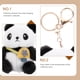 thumbnail image 4 of Panda muñeca llave adorable pellizería con llavero colgante de panda colgante de bolsas, 4 of 5