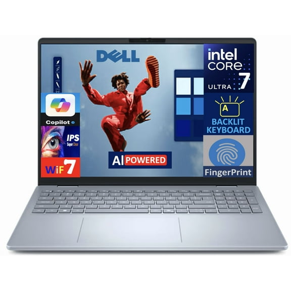 Dell 16 Plus AI Powered Laptop 16.0in IPS WQXGA Display (Intel Ultra 7-256V, 16GB LPDDR5X, 1TB SSD, Intel Arc, Backlit KB, Fingerprint, Thunderbolt 4, WiFi 7, Webcam, Bluetooth 5.4, Win 11 Home)