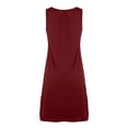 thumbnail image 7 of Wlynlyn Nightgowns for Women Sleeveless V Neck Chemise Pleated Nightshirt Loose Fitted Soft Sleep Dress Pjs Outfits Loungewear, 7 of 7