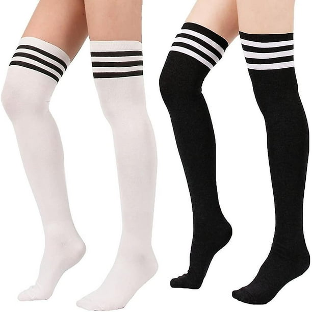 Women Over Knee Thigh High Socks Plus Size Tube Leg Warmers Stocking Cotton
