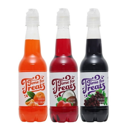 Sugar Free Slow Cooker Time for Treats 3 Pack Syrup – Orange Cream, Tiger's Blood and Grape, VKP1105 | Snow Cones Party Drinks Slushes Flavoring ()