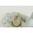 thumbnail image 2 of Drusy Pendant Small Geode Goldtone Necklace Bail Natural Oval Shape Druzy 1 Designed for Adult Women, 2 of 4