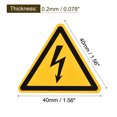 thumbnail image 2 of Unique Bargains Triangle Electrical Shock Risk Warning Sign Self Adhesive Yellow 40mm 10pack, 2 of 4