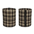 thumbnail image 3 of Round Car Trash Can 7×5.9in Waterproof, Durable, Not Easy To Fade, Easy To Install And Disassemble To Prevent Interior Pollution Saddlebrown Buffalo Plaid Check Tartan Scotland_4, 3 of 7