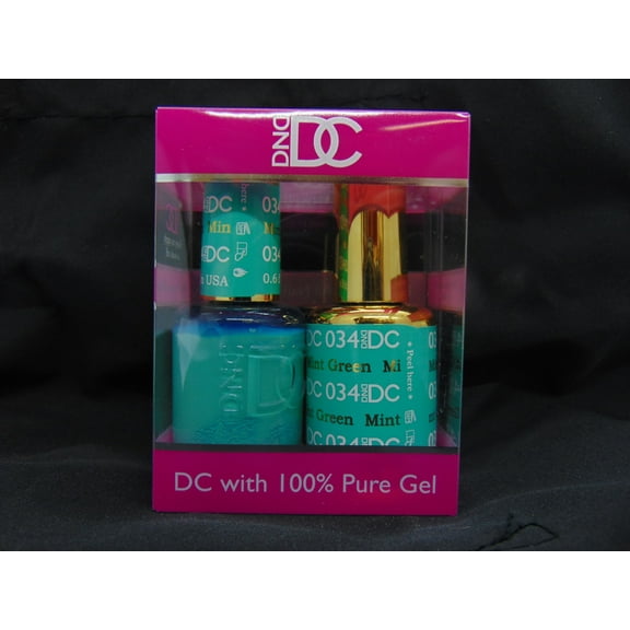 DND - DC Duo Soak off Gel & Matching nail polish, #034 - Mint Green