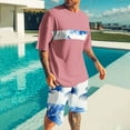 thumbnail image 2 of Mangas de Mano para Hombres, Impresión Hawaiana Suelta Casual, Pantalones Cortos Deportivos de Cintura Elástica Y Set de Blusa, 2 of 5