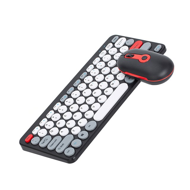 COMBO ERGONÓMICO INALÁMBRICO Y MOUSE 2.4G Compáctogo Ergonómico Silencioso para Computadora y Computera Portátil