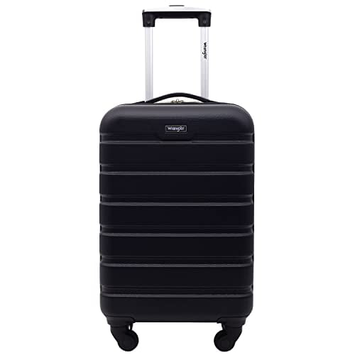 Wrangler Hardside Carryon Spinner Luggage, Black, CarryOn 20Inch