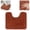 Brown, variant on Toilet Rugs U-Shaped Soft Absorbent Microfiber Bathroom Rugs Non Slip Fluffy Contour Bath Mats for Toilet Base Bathroom Floor