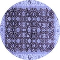 thumbnail image 1 of Ahgly Company Indoor Round Abstract Blue Modern Area Rugs, 7' Round, 1 of 4