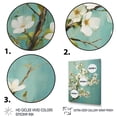 thumbnail image 3 of Designart "Apple Blossom Monochromatic gracefulness XXI" Floral Floater Framed Canvas Print, 3 of 7
