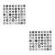 thumbnail image 1 of Cateissary 56x Mandala Stencils Reusable Painting Templates for Scrapbook Furniture Tipo 1 2piezas, 1 of 1