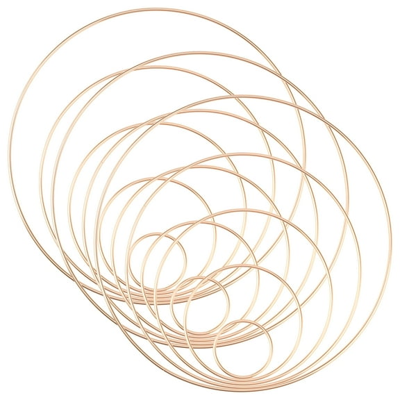 Keyohome 15Pcs Dream Catcher Ring Metal Hoop DIY Floral Wreath Ring Macrame Hoop 5/10/15/20/25 cm for Wedding Decoration