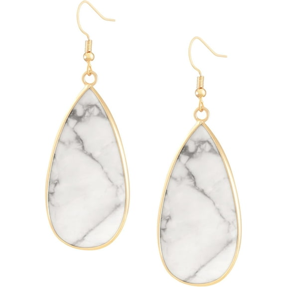 Gemstone Teardrop Waterdrop Dangle Drop Earrings, Vintage Boho Jewelry Gift for Women