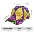 thumbnail image 3 of Kdxio Unisex Mardi Gras4 Pattern Baseball Cap Unisex Washed Classic Adjustable Hat, 3 of 7