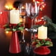 thumbnail image 2 of Juego De 2 Portavelas Rojos Con Corona Navideña Para Eventos Formales, Bodas, Decoraciones, Coronas Navideñas, Adornos Rojos Para Portavelas., 2 of 8