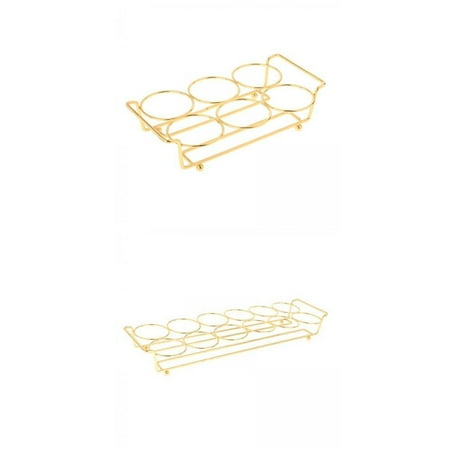 

2Pcs 6/12-Holes Stainless Steel Glass Holder Rack Bar Drinks Serving Tray