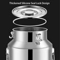thumbnail image 4 of Stainless Steel Bucket With Lid, Stainless Steel Milk Can, Airtight Milk Can Storage Bucket Steel Stainless Food Container, for Home and Restaurant, 4 of 6