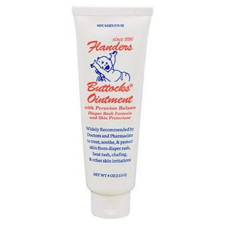 FLANDERS BUTTOCKS OINTMENT 4 OZ [Health and Beauty], Helps treat and prevent diaper rash. Protects chafed skin due to diaper rash and helps protect from wetness. By FLANDERS
