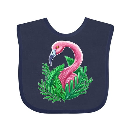 

Inktastic Flamingo and Tropical Plants Gift Baby Boy or Baby Girl Bib