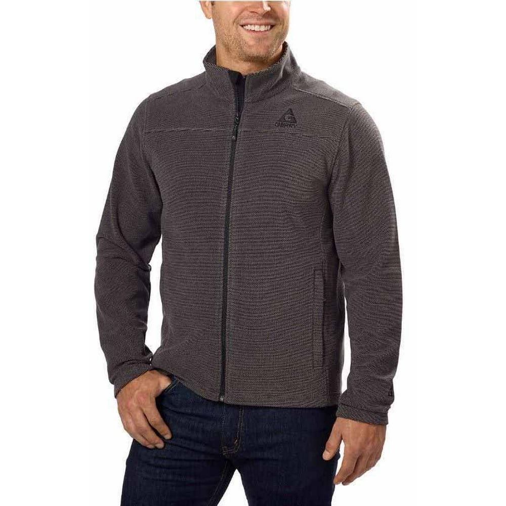 Gerry Gerry Mens Sweater Fleece Jacket (Black (Grey), XLarge Tall