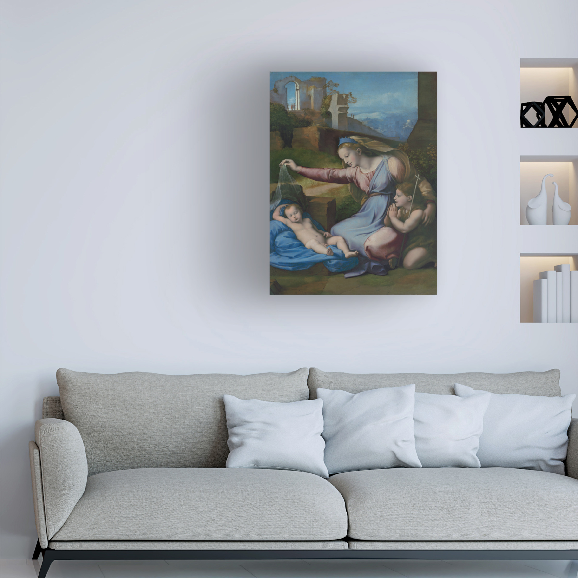 Raphael 'Madonna With The Blue Diadem' Canvas Art