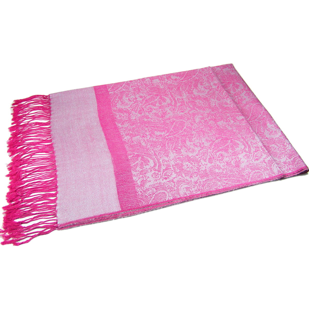 Sciarpa Pashmina Achillea In Cachemire Effetto Vintage Con Motivo Paisley (Grigio Scuro)