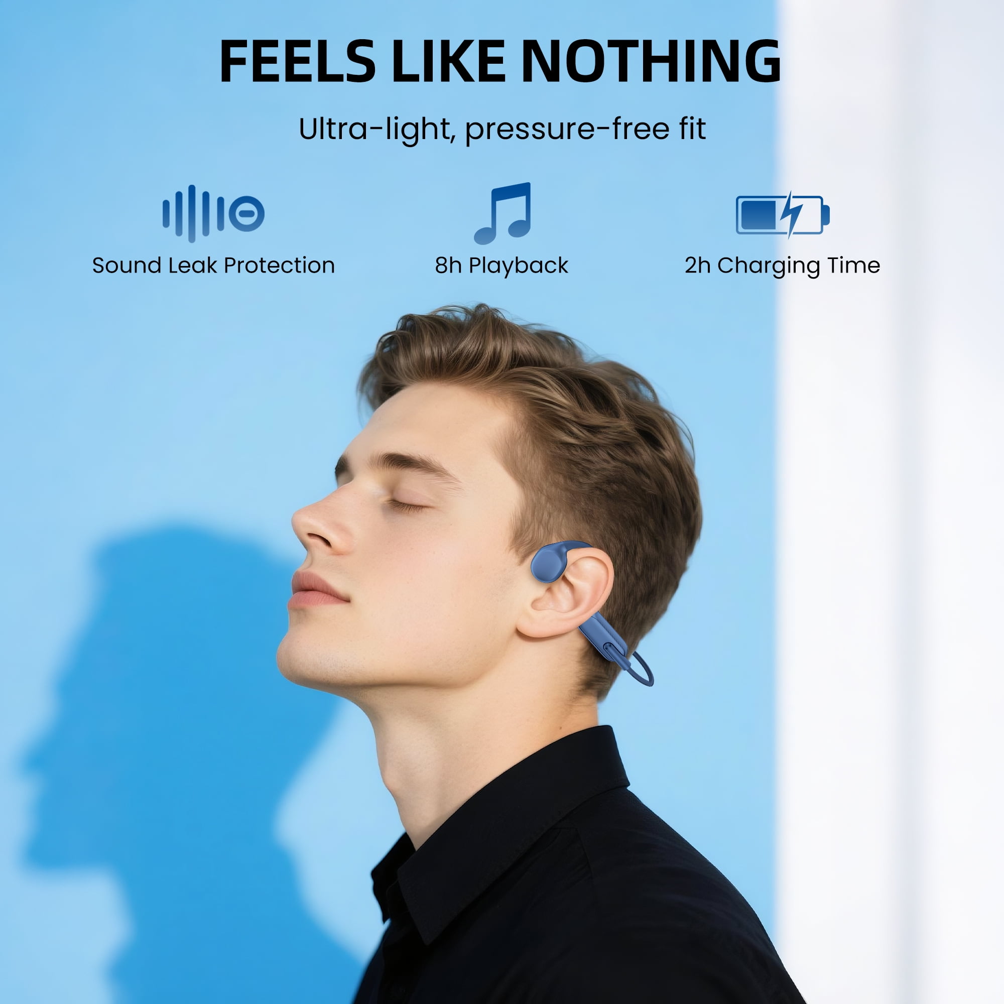 HIFI WALKER T10 Air Bone Conduction Headphones 32GB MP3 Player Bluetooth 5.3 Wireless, IP68 for Swimming