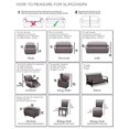 thumbnail image 5 of Surefit Stretch Jacquard Damas Boîte Coussin Pouf Couvre Housse, Forme Fit, Polyester/Spandex, Lavable en Machine, Gris, 5 of 5