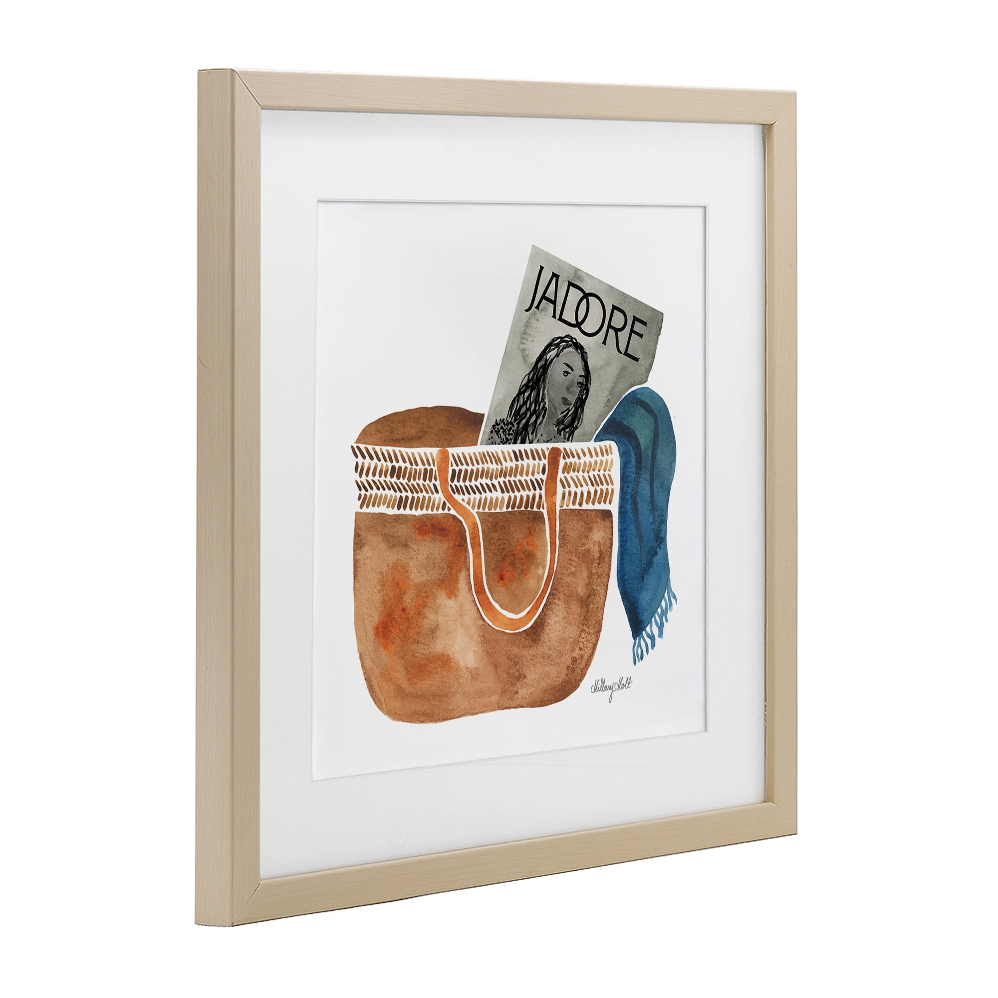 Stupell Industries Tote & Fashion Magazine Birch Framed Print Under Glass, design by Hillary Holt