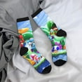 thumbnail image 7 of Lsque Mario Printed Men's Crew Socks, Soft Durable Breathable Moisture-Wicking with Odor Control Cotton socks, 7 of 7