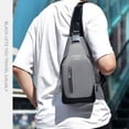 thumbnail image 4 of Bolso de pecho para hombre, tipo mensajero, estilo coreano, impermeable, resistente al desgaste, de tela Oxford, diagonal, 4 of 5